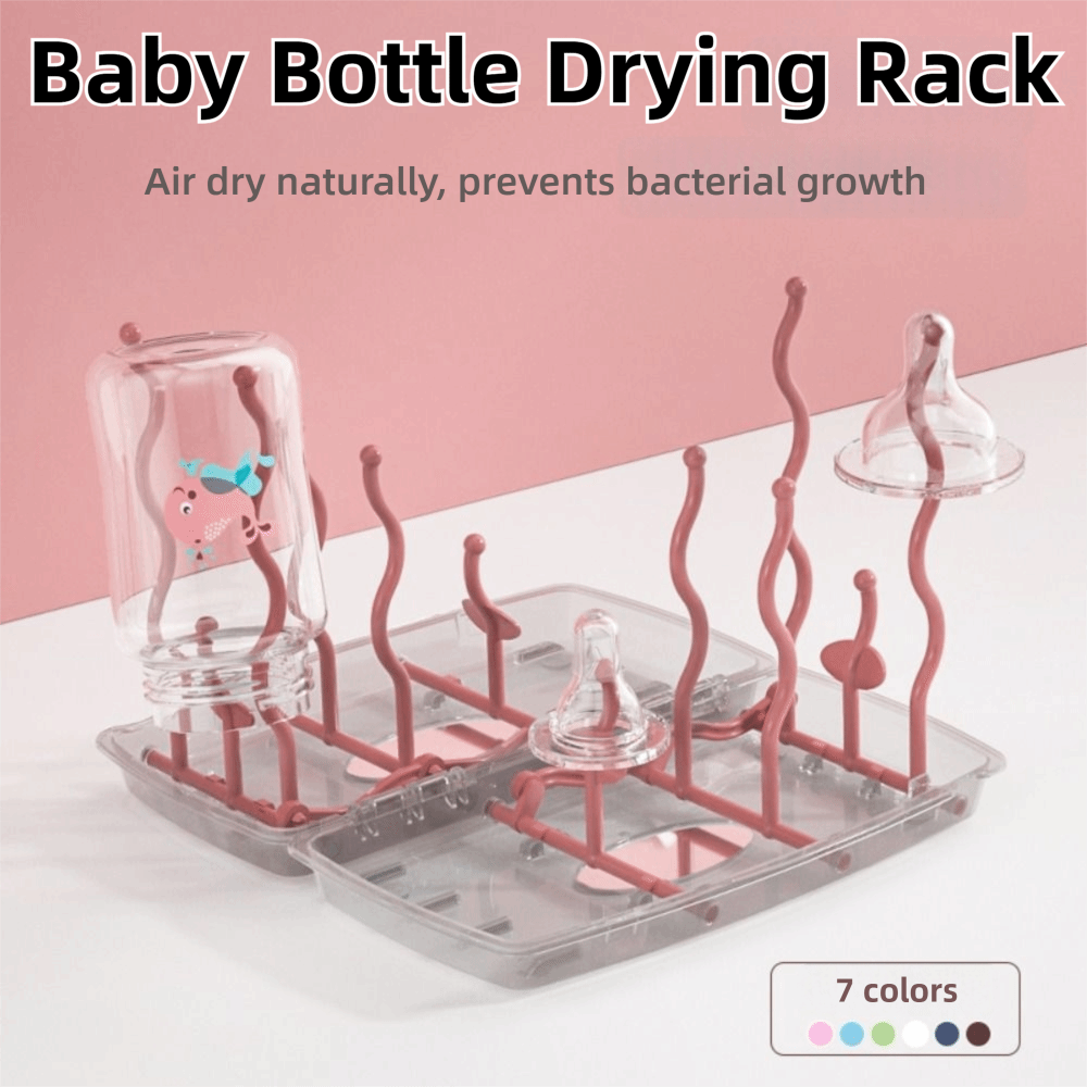 Baby Products Sale - Zusammenklappbarer Reise-Flaschenständer Tragbarer Staubdichter Babyflaschen-Trockenständer Faltbare