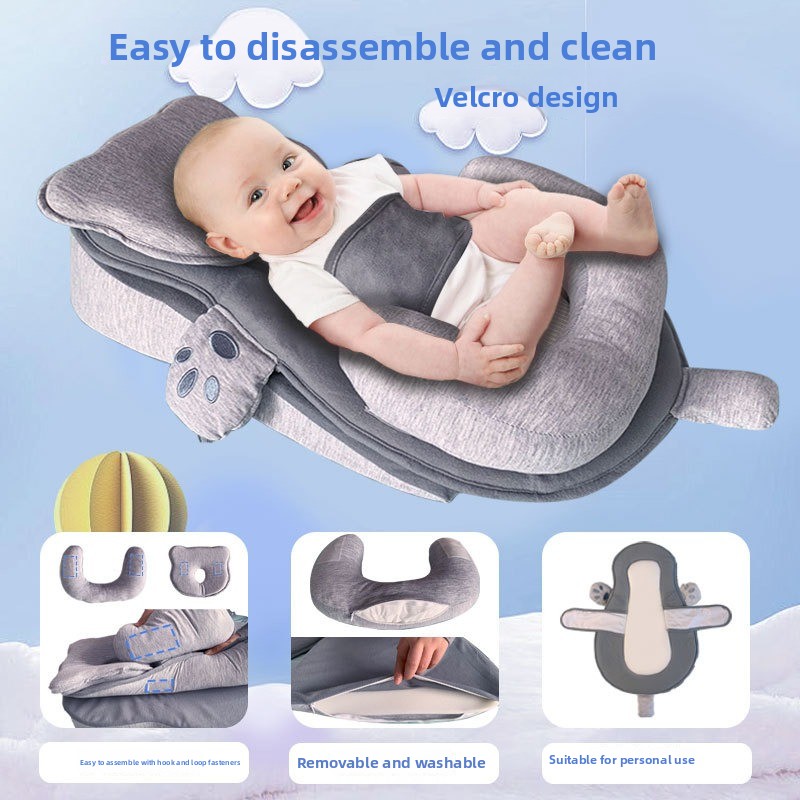 Nursing Pillow Breastfeeding - Anti-Überlauf-Milch-Spuckkissen Baby-Fütterungskissen Zum Liegen und Füttern