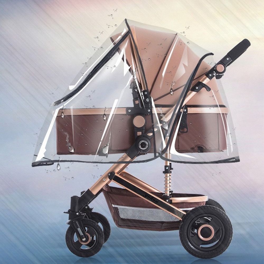 Stroller Rain Cover - Transparenter Kinderwagen-Regenschutz Outdoor Winddichter Babywagen-Regenschutz Reise-Wasserdichter