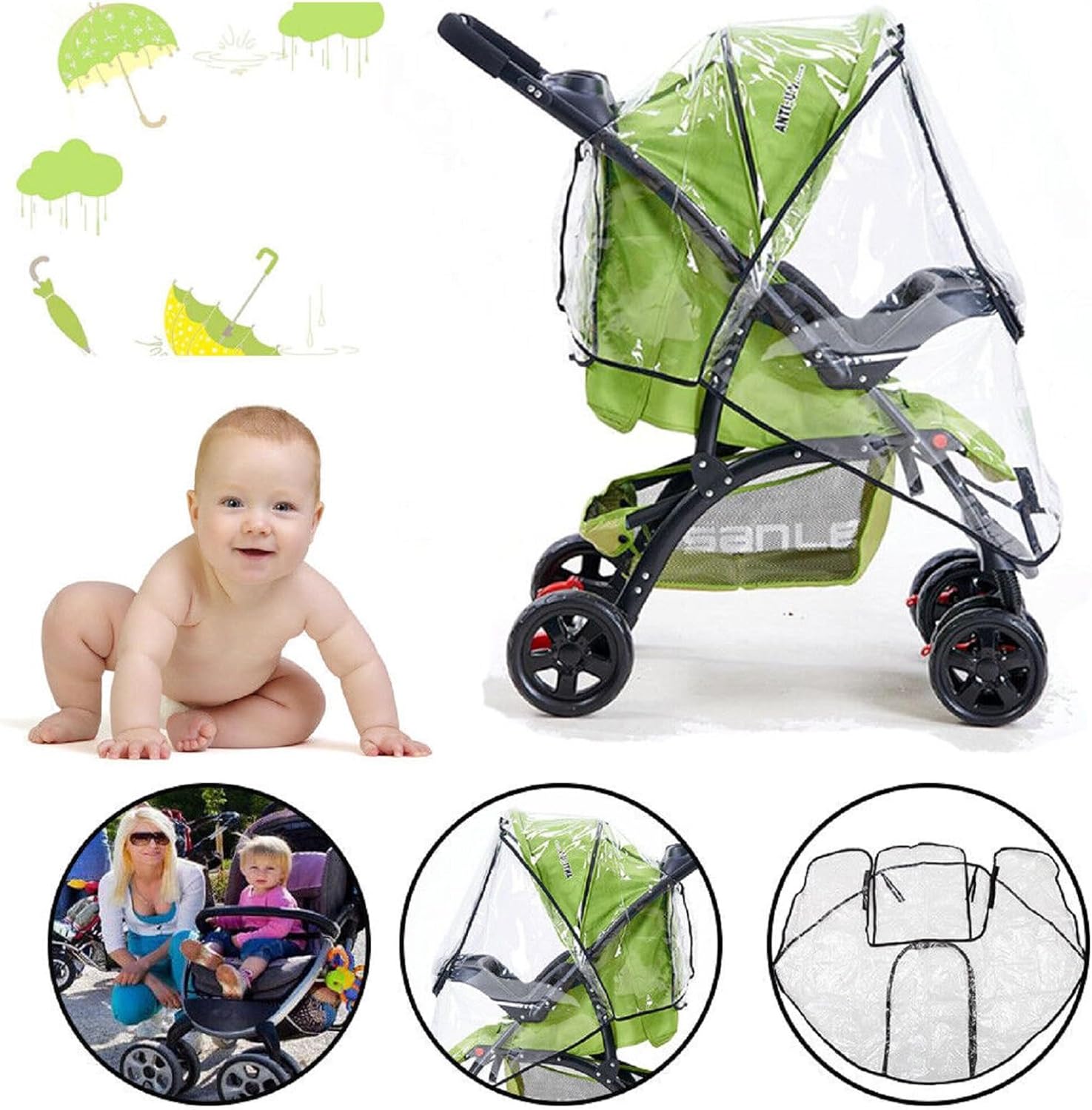 Kinderwagen Regenschutz, unive – Stroller Rain Cover Bewertung und Preis