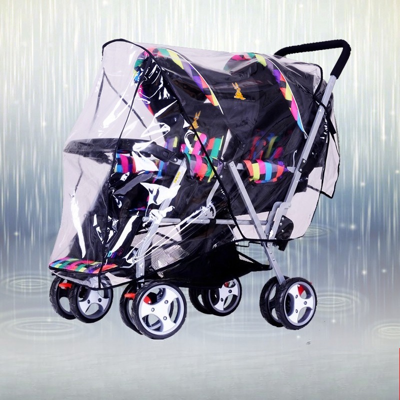 Doppelsitziger Zwillingskinder – Stroller Rain Cover Bewertung und Preis